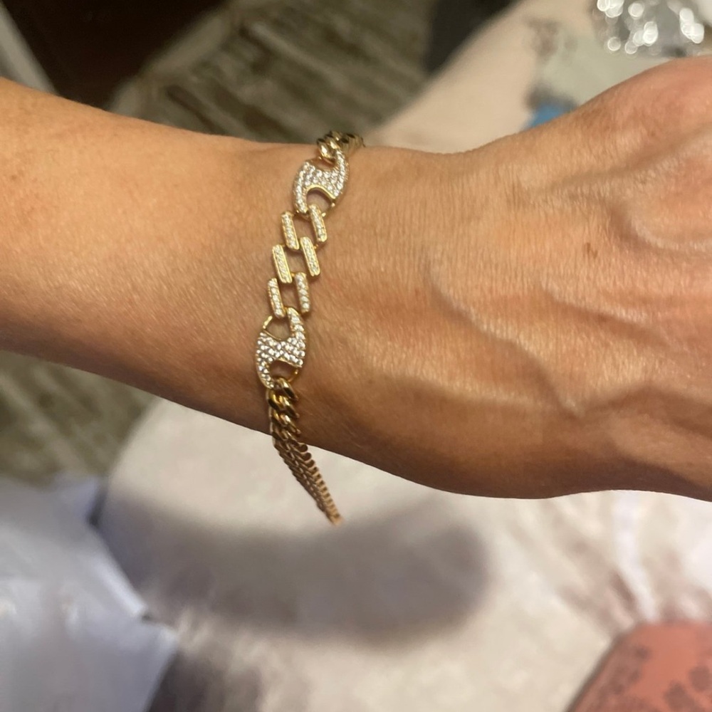Elegant Gold and Silver Bracelet